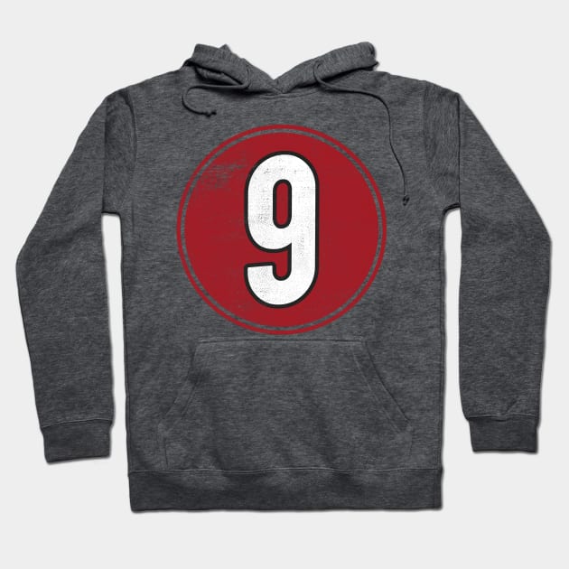 Number Nine 9 Hoodie by cowyark rubbark